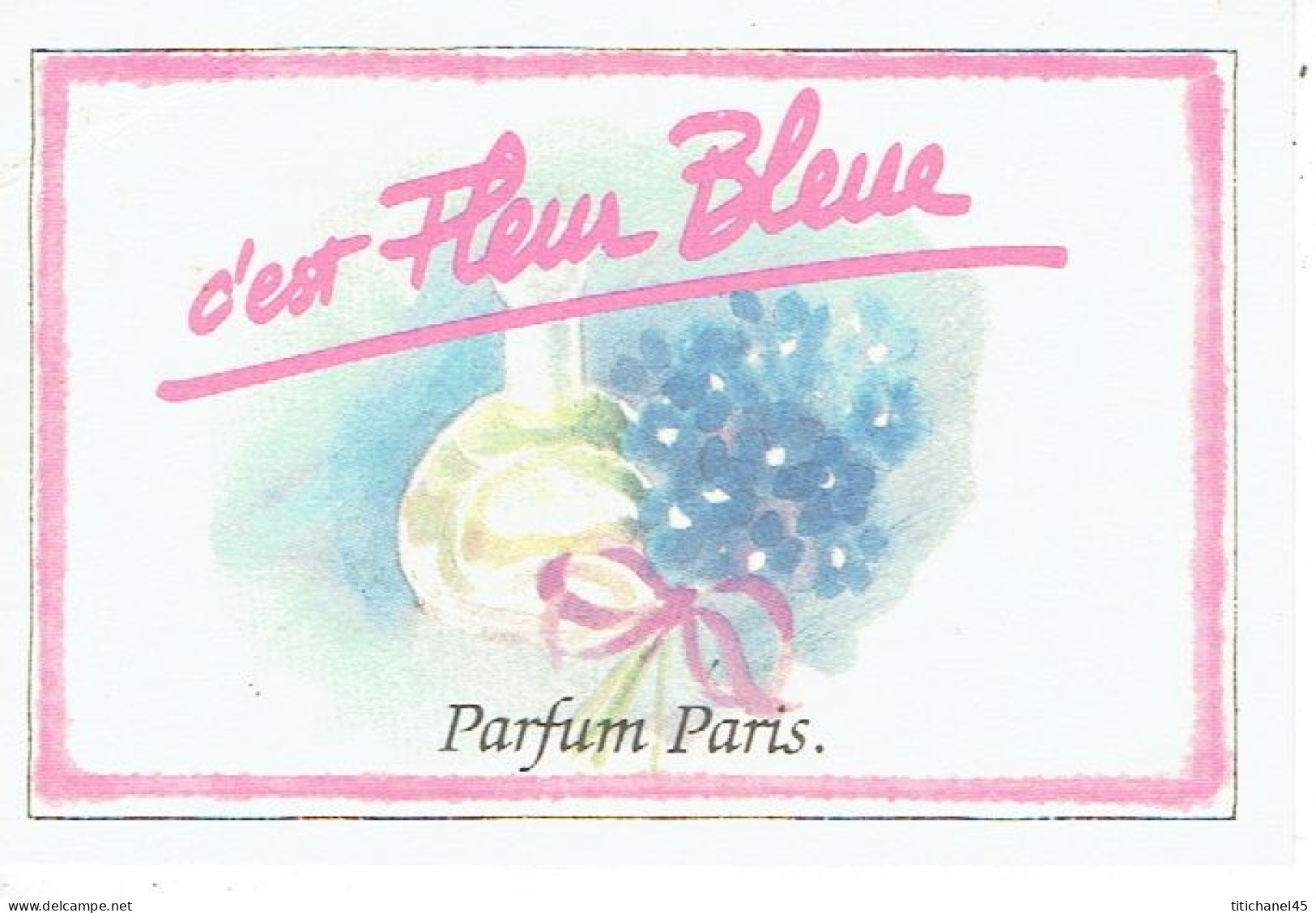 Carte Parfum CLASSIQUE De C'EST FLEUR BLEUE - Anciennes (jusque 1960)
