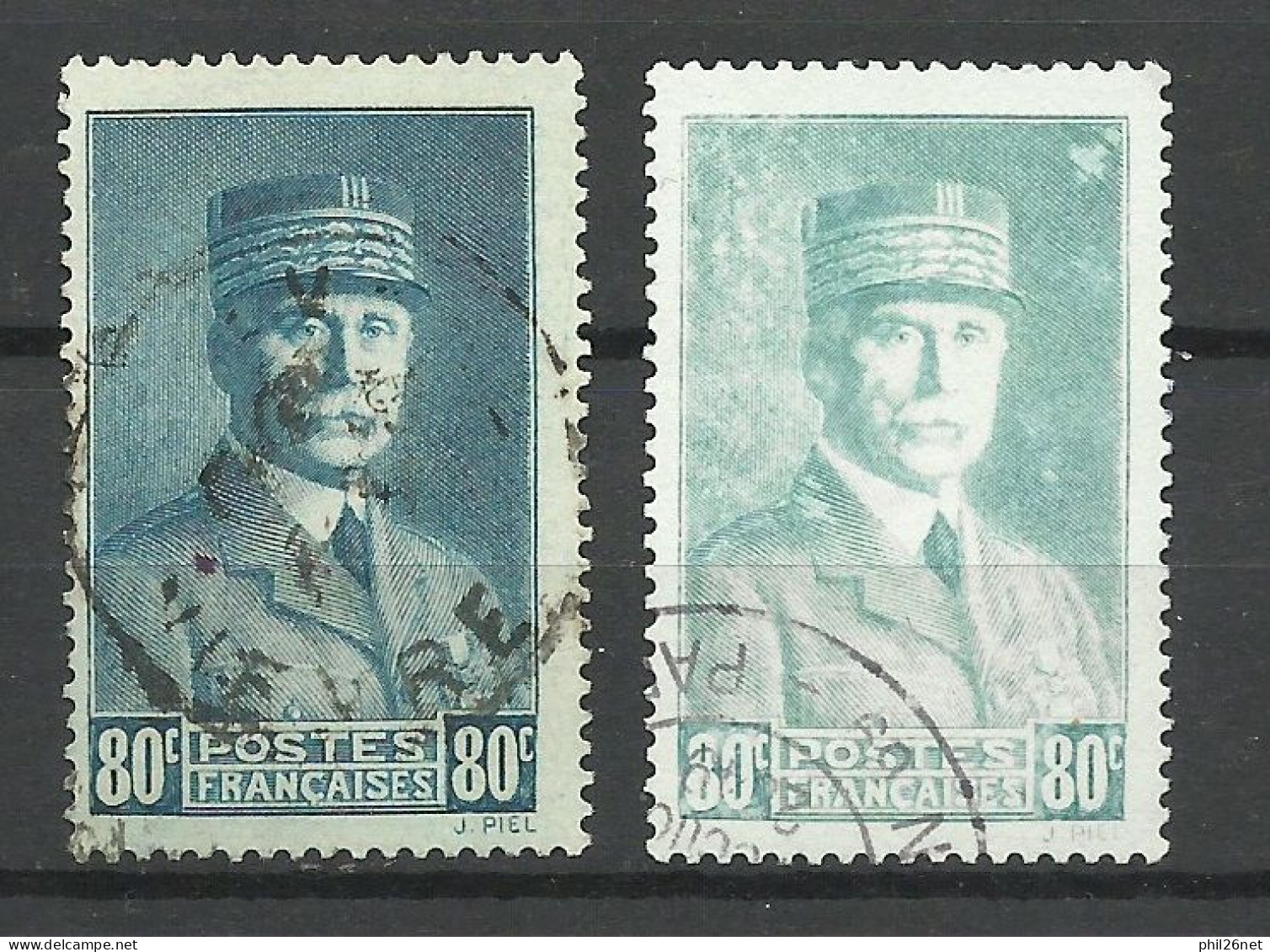 France  N°   471  Pétain   Bleu  Ciel  Oblitéré B/TB    Le  Timbre Type Sur Les Scans Pour Comparer Soldé ! ! ! - Usados