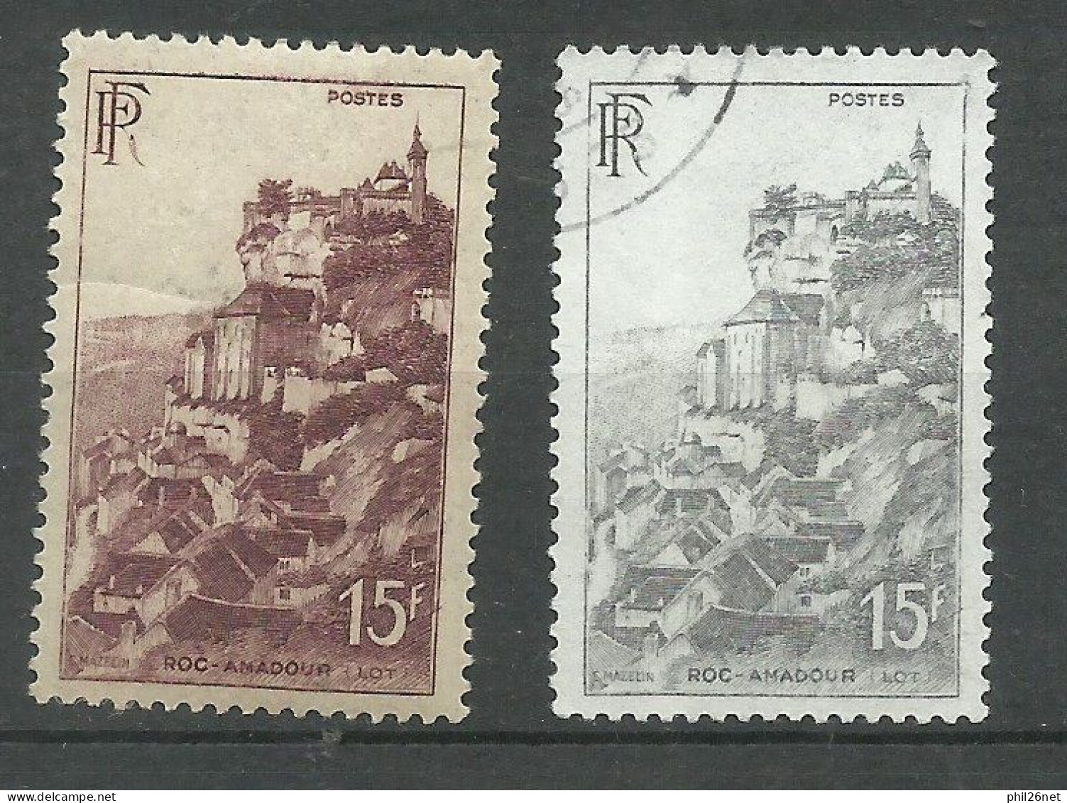 France  N° 793  Rocamadour  Gris     Oblitéré B/TB    Le  Timbre Type Sur Les Scans Pour Comparer Soldé ! ! ! - Used Stamps