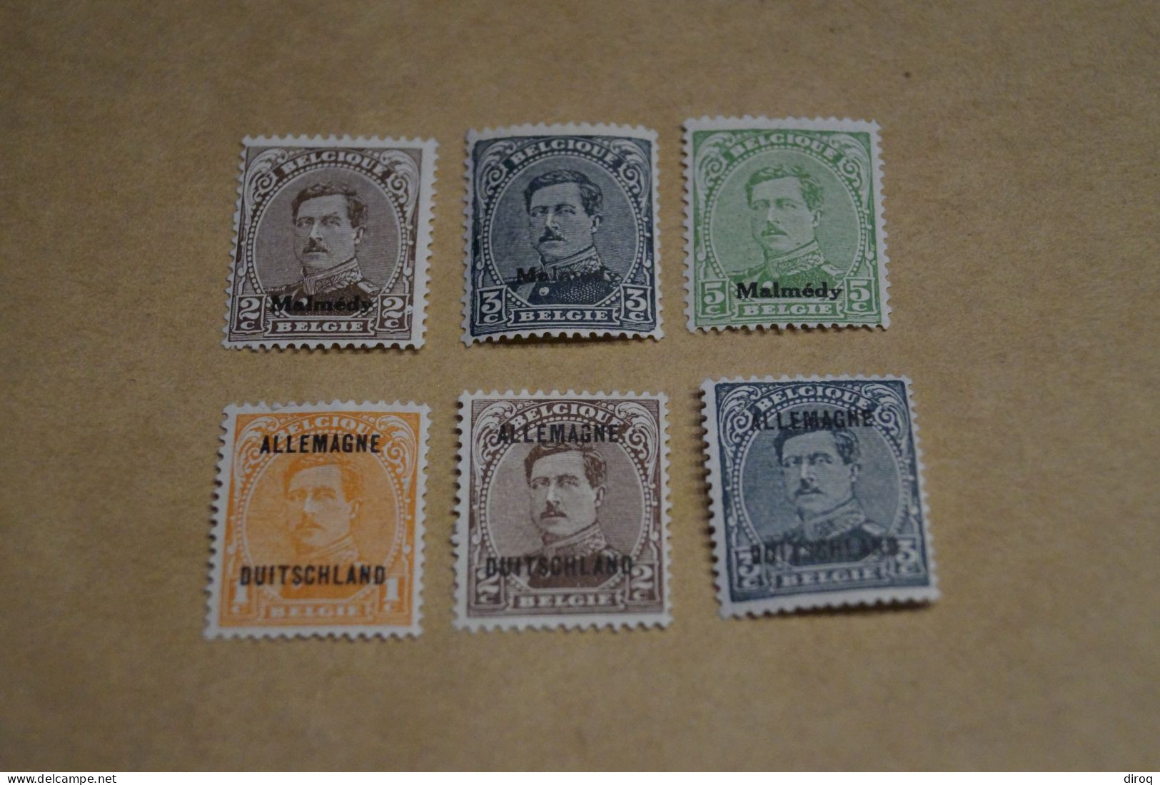 6 Timbres NEUF Avec Surcharge Malmedy Et Allemagne ,petites Traces De Charnière - Unused Stamps