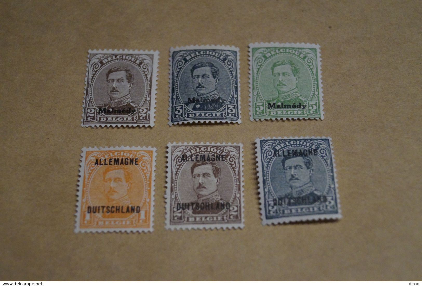 6 Timbres NEUF Avec Surcharge Malmedy Et Allemagne ,petites Traces De Charnière - Ungebraucht