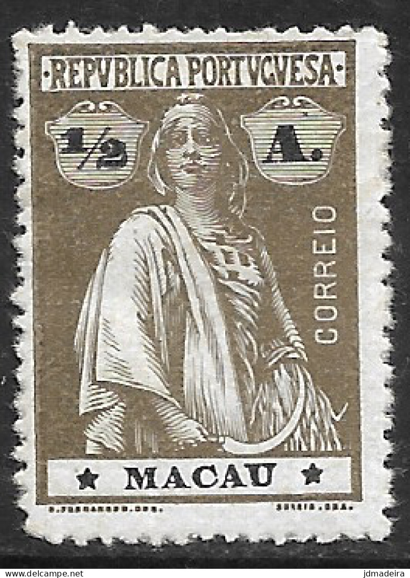 Macao Macau – 1913 Ceres Type 1/2 Avos Mint Stamp - Nuovi