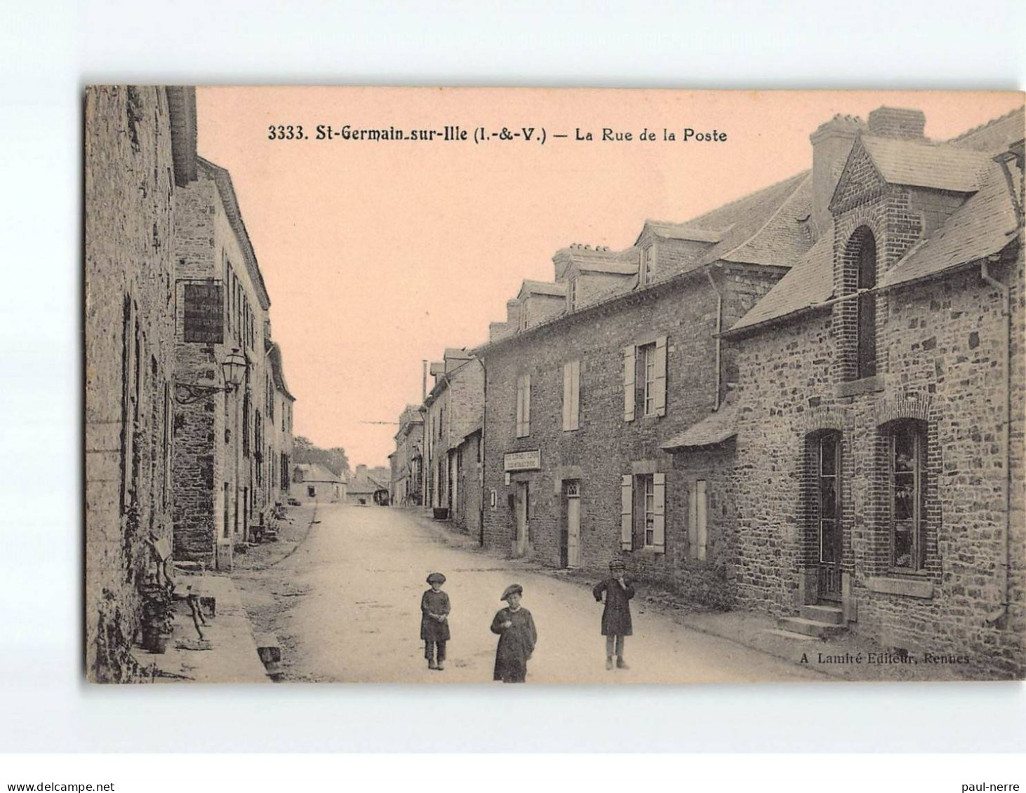 ST GERMAIN SUR ILLE : La Rue De La Poste - Très Bon état - Saint-Germain-sur-Ille