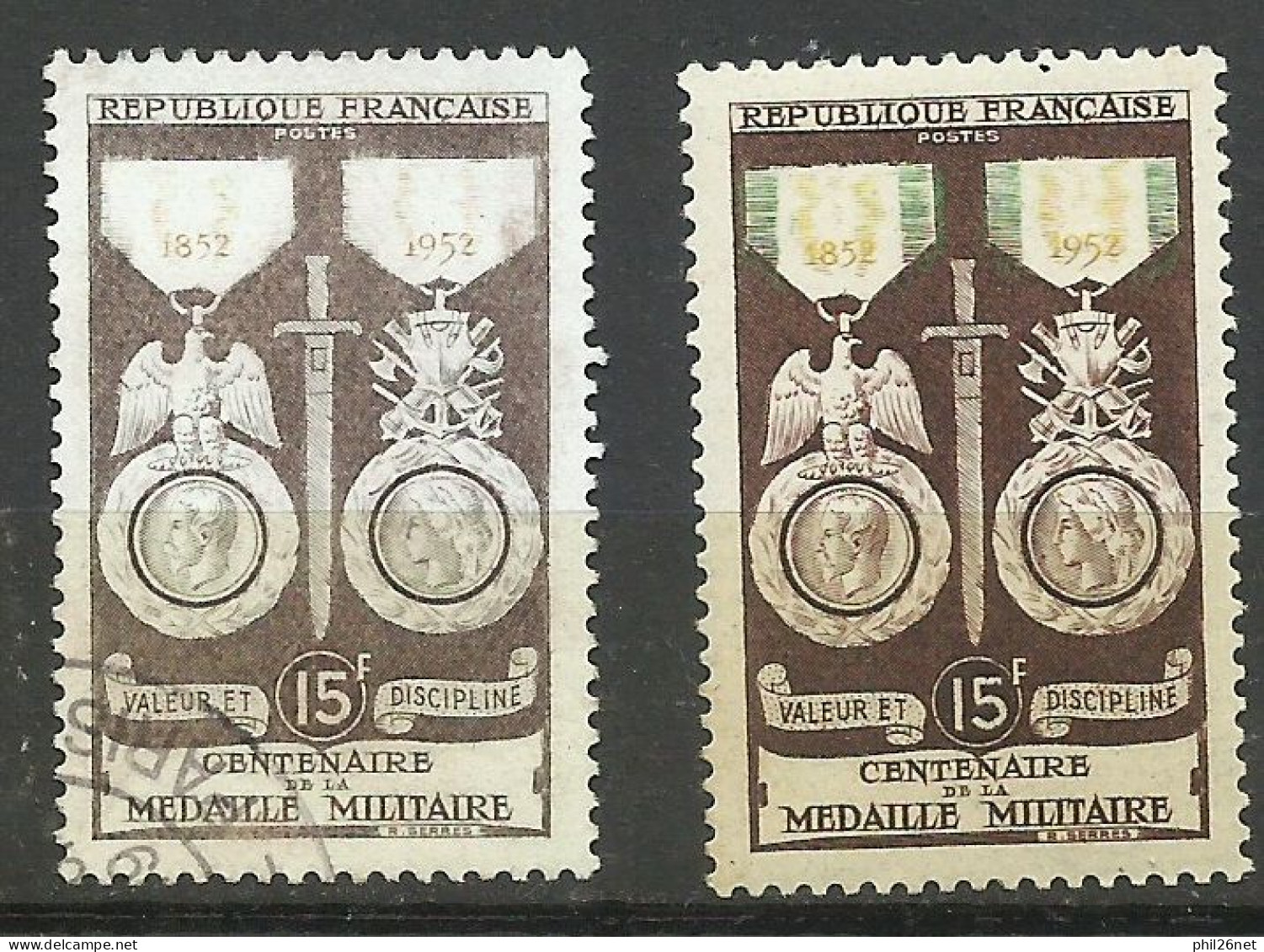 France  N° 927 Médaille Militaire   Brun   Oblitéré B/TB    Le  Timbre Type Sur Les Scans Pour Comparer Soldé ! ! ! - Used Stamps