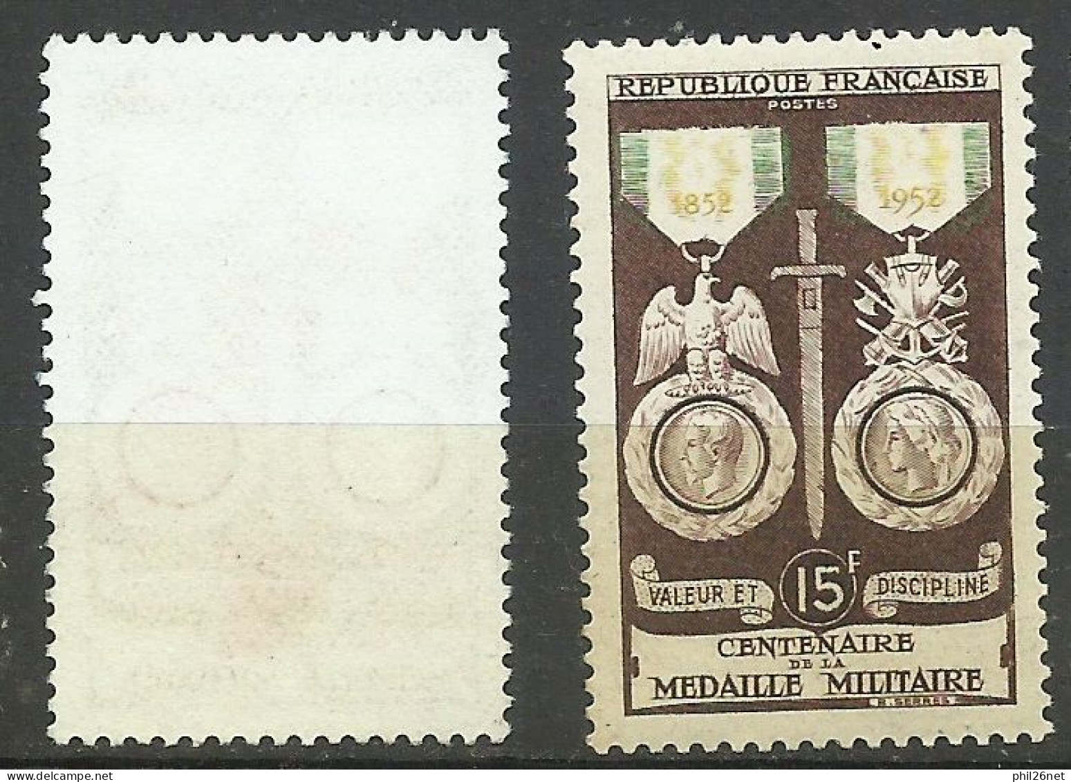 France  N° 927 Médaille Militaire   Brun   Oblitéré B/TB    Le  Timbre Type Sur Les Scans Pour Comparer Soldé ! ! ! - Used Stamps