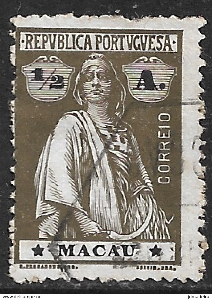 Macao Macau – 1913 Ceres Type 1/2 Avos Used Stamp - Unused Stamps
