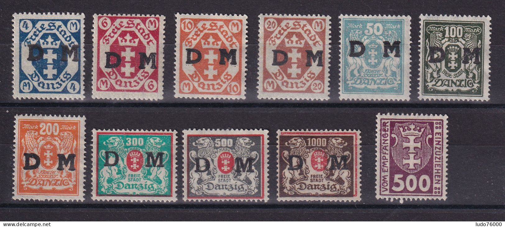 D 750 / ALLEMAGNE DANTZIG LOT NEUF* TIMBRES DE SERVICE - Officials