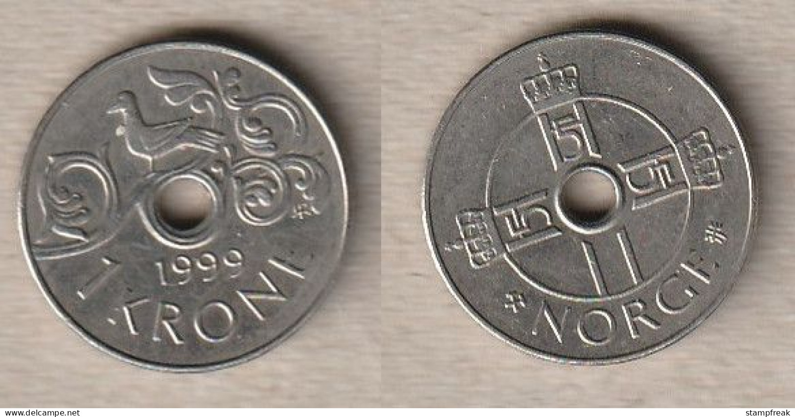 00313) Norwegen, 1 Krone 1999 - Norvège