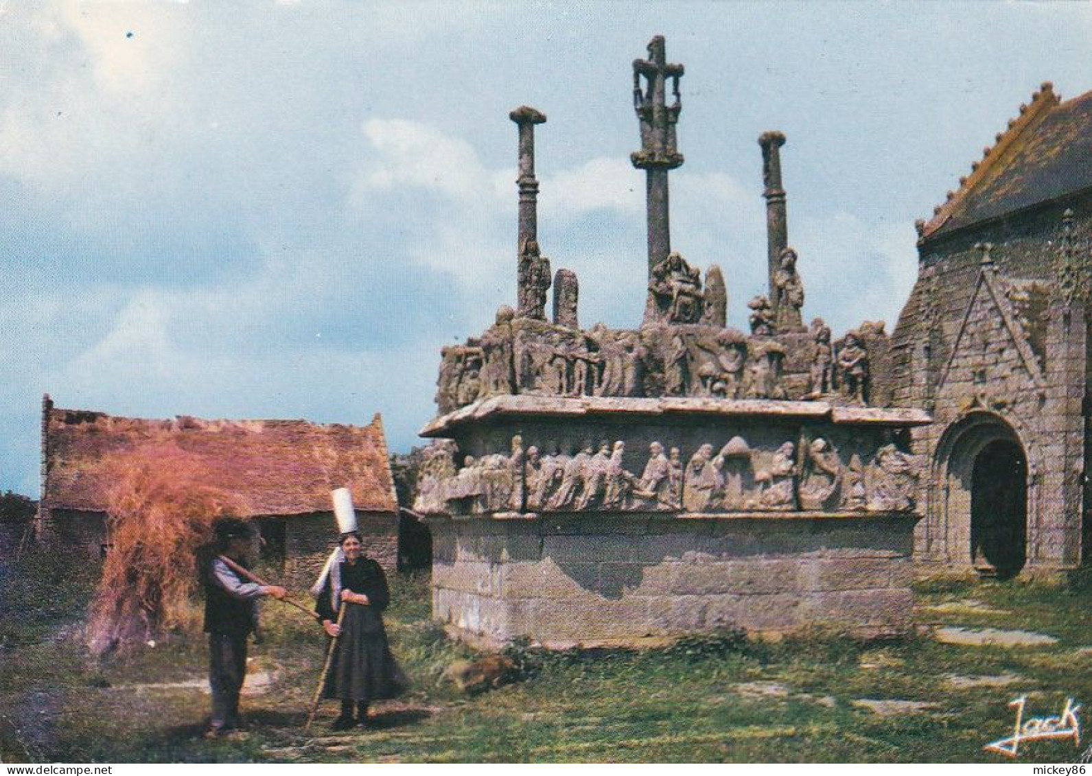 SAINT JEAN TROLIMON--1966--Le Calvaire De TRONOEN (animée )..cachet St GUENOLE --29 - Saint-Jean-Trolimon