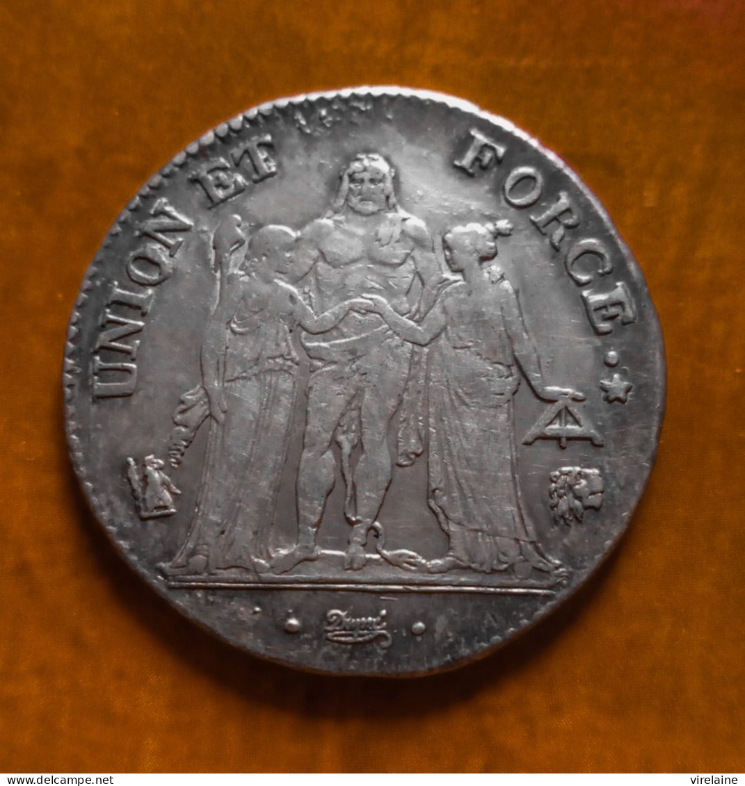 FRANCE Monnaie Argent 5 Francs Union Et Force L'AN 7 L Bayonne - 1795-1799 Directoire (An IV – An VIII)