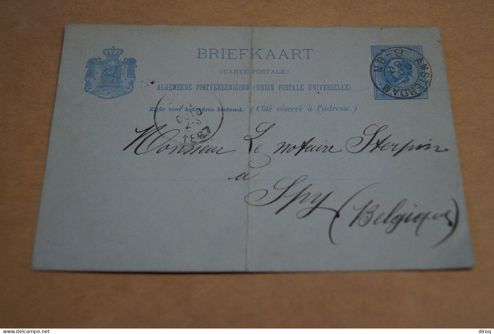 Envoi Pays-Bas - Belgique De 1887,très Belles Oblitérations,pour Collection - Covers & Documents