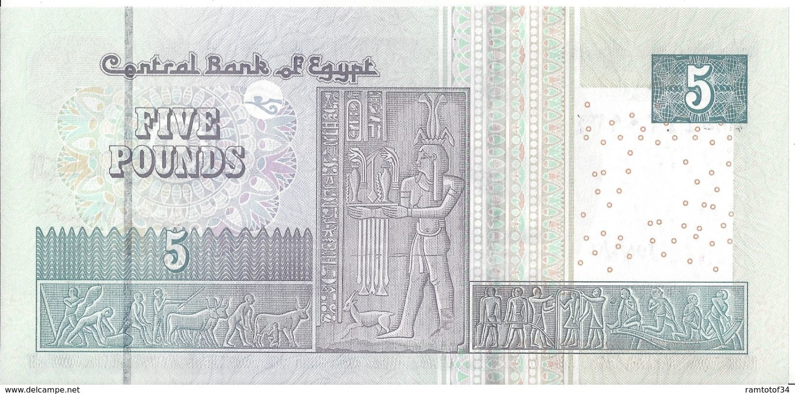 EGYPTE - 5 Pounds 2018 UNC - Egypt