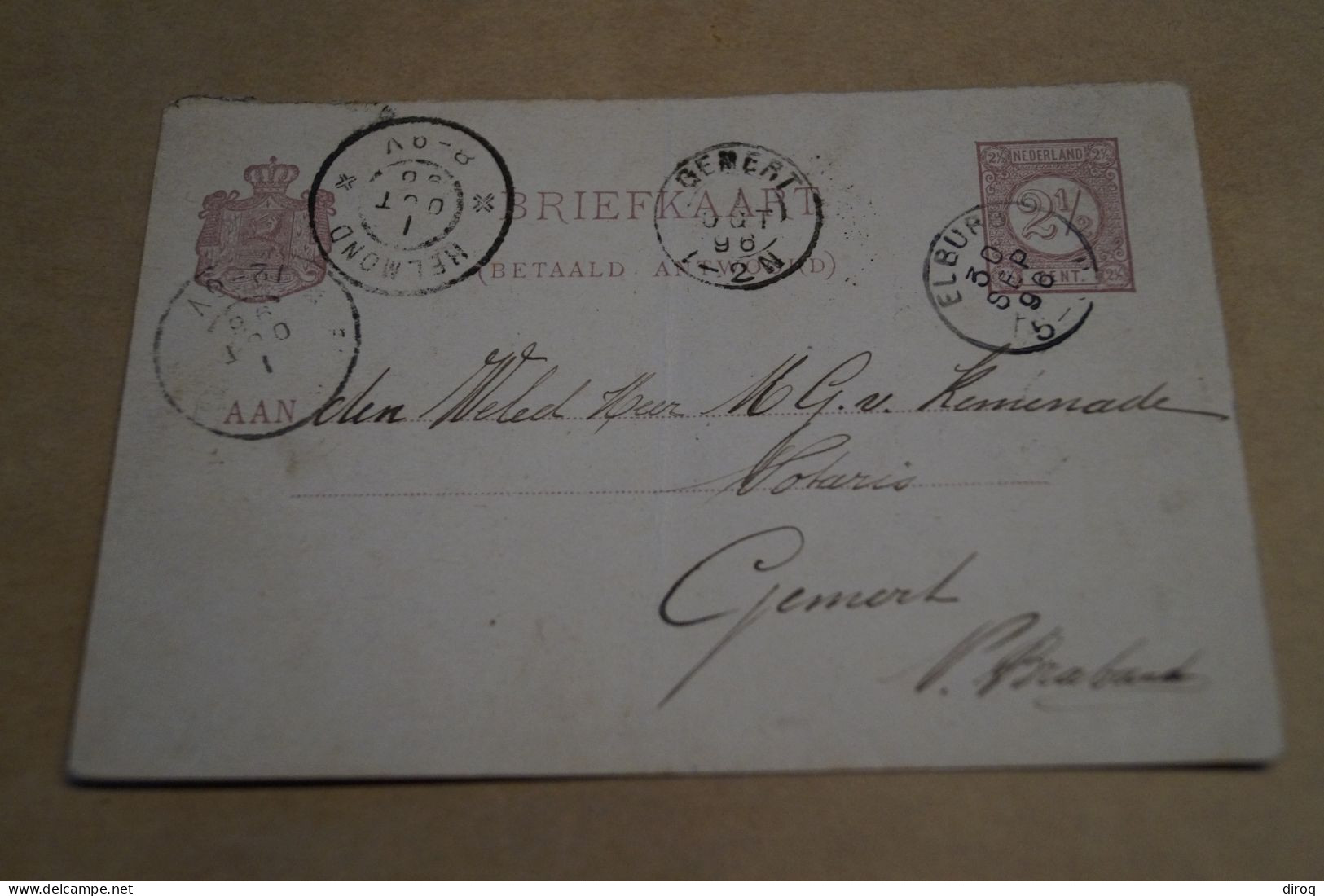 Envoi Pays-Bas - Belgique De 1896,très Belles Oblitérations,pour Collection - Lettres & Documents