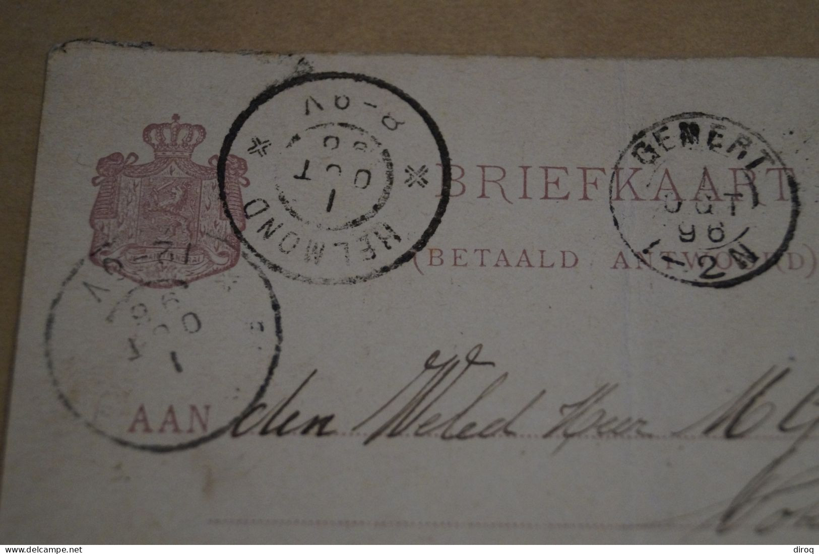 Envoi Pays-Bas - Belgique De 1896,très Belles Oblitérations,pour Collection - Lettres & Documents