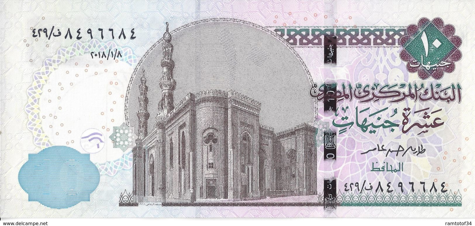 EGYPTE - 10 Pounds 2018 UNC - Aegypten