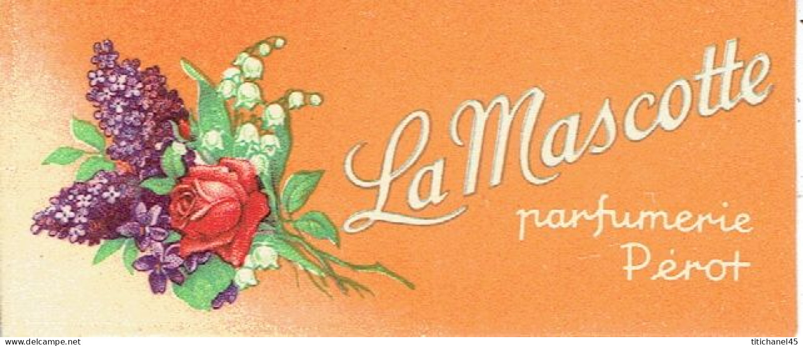 Carte Parfum LA MASCOTTE De PEROT - Antiguas (hasta 1960)