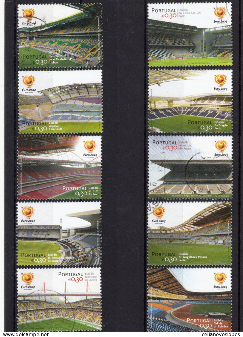 Portugal, (57), Estádois Do UEFA EURO 2004, Mundifil Nº 3112 A 3121 Used - Usado