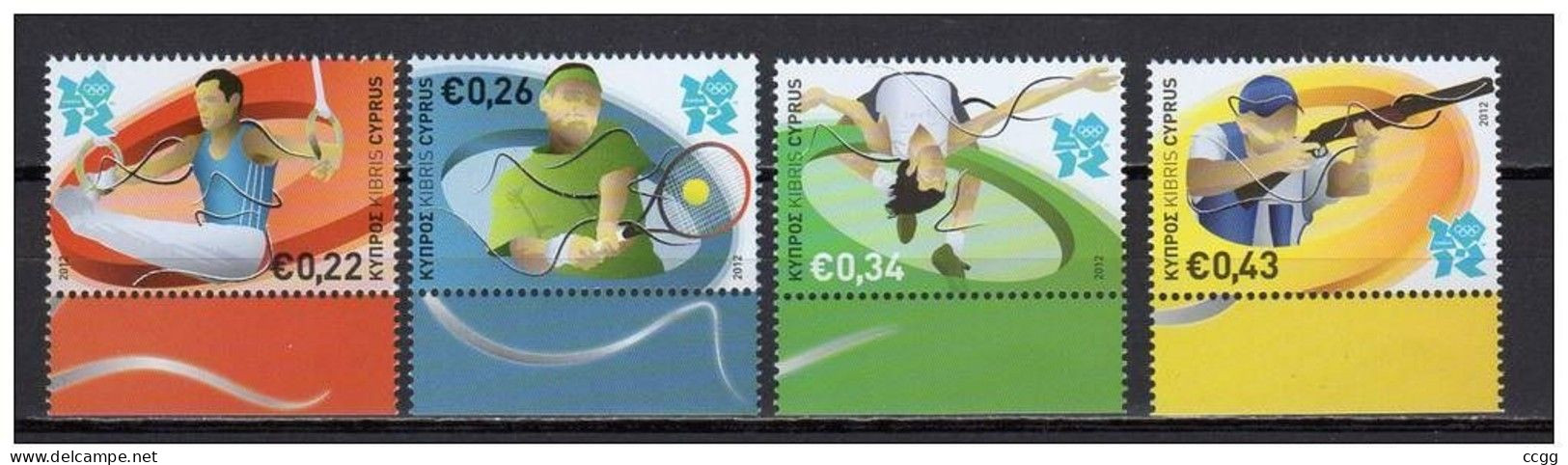 Olympische Spelen 2012 , Cyprus - Zegels Postfris - Eté 2012: Londres