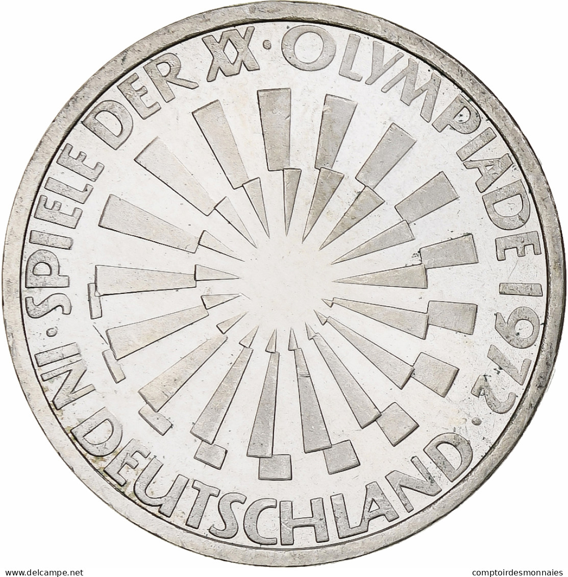 République Fédérale Allemande, 10 Mark, 1972, Hamburg, Argent, SPL, KM:134.1 - Conmemorativas