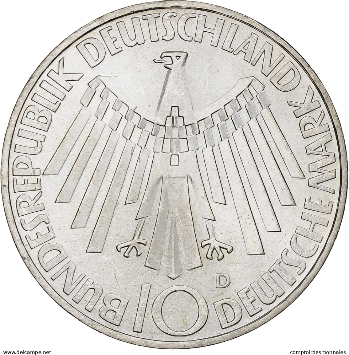 République Fédérale Allemande, 10 Mark, 1972, Munich, Argent, SUP, KM:130 - Autres & Non Classés