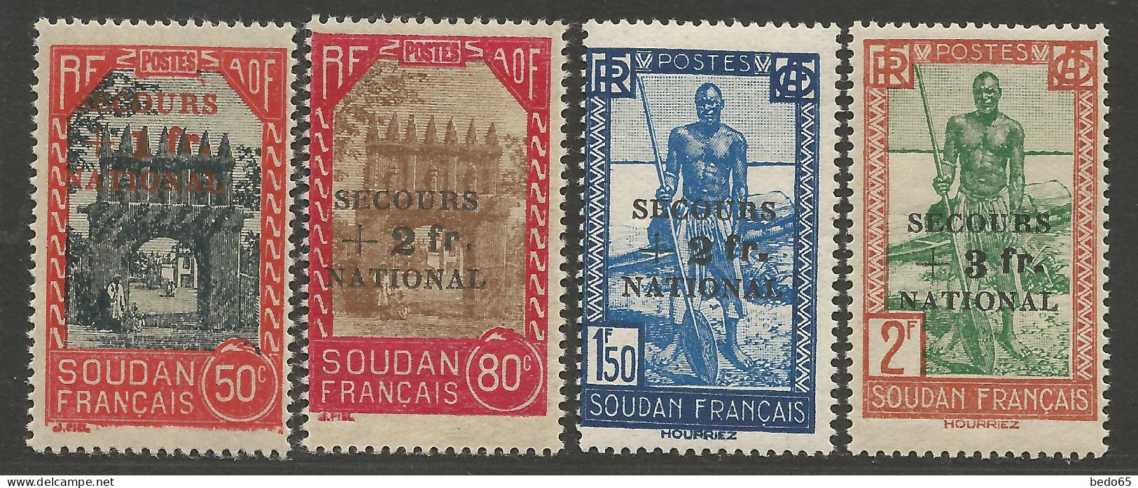 SOUDAN N° 125 à 128 Série Complète  Gom Coloniale NEUF**  SANS CHARNIERE / Hingeless / MNH - Neufs