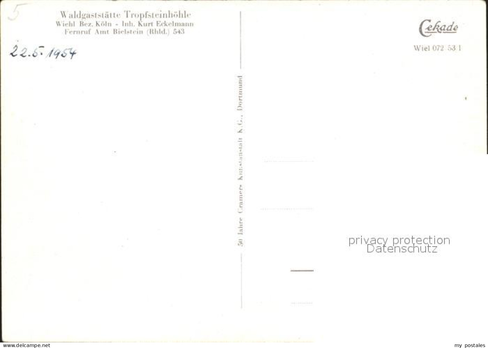 72030672 Wiehl Oberbergischer Kreis Waldgaststaette Tropfsteinhoehle Ortsansicht - Wiehl