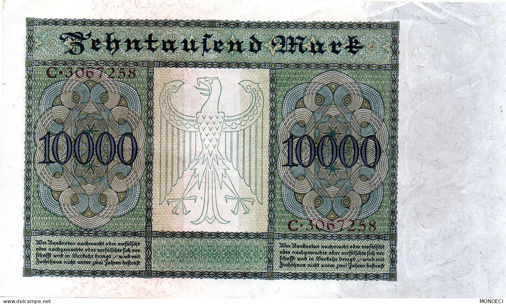 ALLEMAGNE -- Reichsbanknote -- 10.000 Mark Berlin, Den 19 Januar 1922 - 10000 Mark