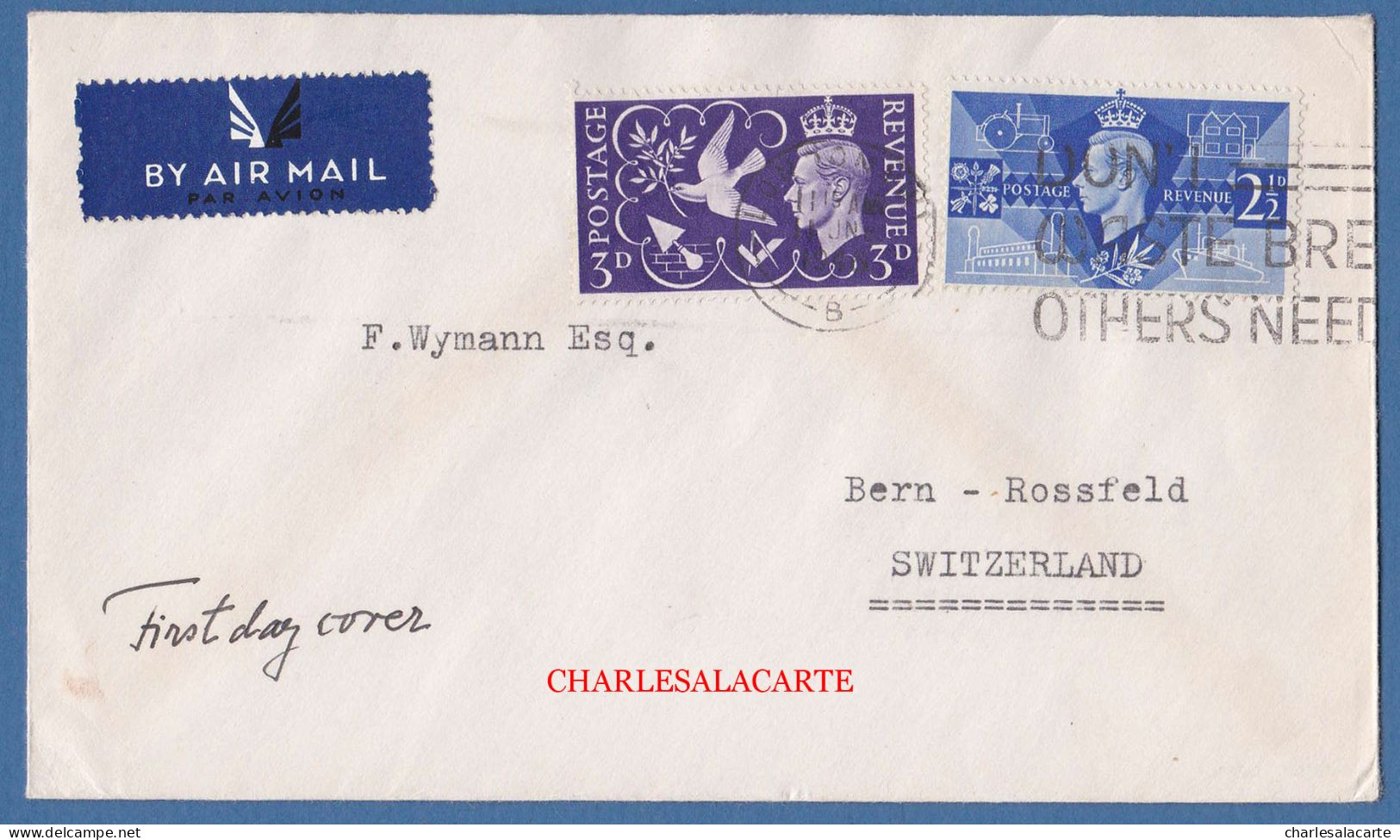 GREAT BRITAIN 1946  GEORGE VI  S.G. 491-492  VICTORY/PEACE  F.D.C. - ....-1951 Pre-Elizabeth II