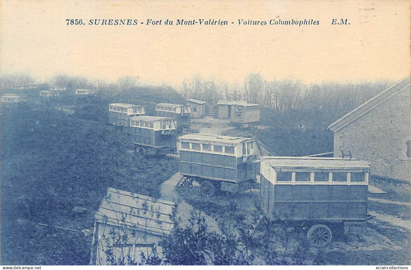 Suresnes         92           Fort Du Mont Valérien  -  Voitures Colombophiles  N° 7856     (voir Scan) - Suresnes