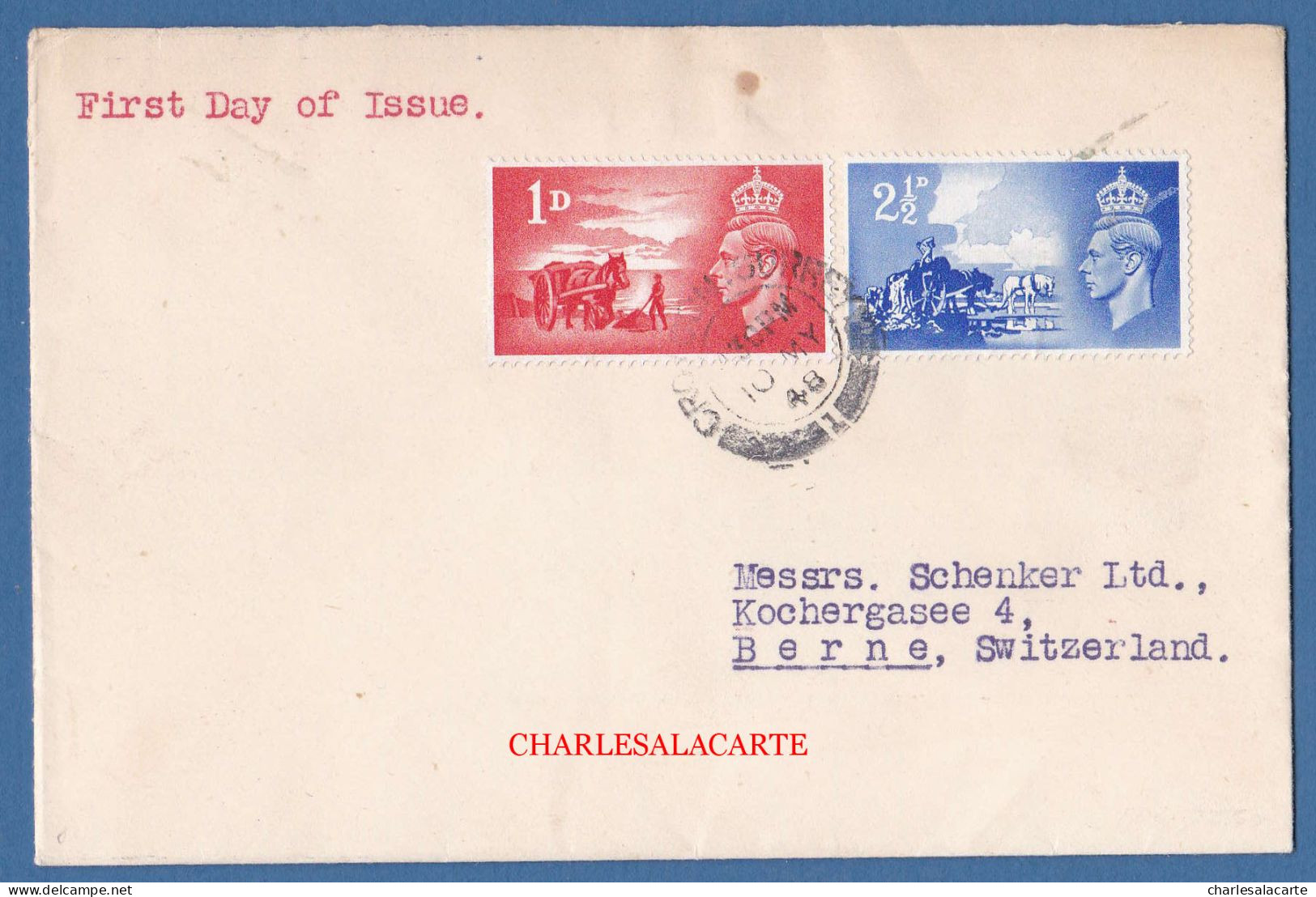 GREAT BRITAIN 1948  GEORGE VI  S.G. C1-C2  CHANNEL ISLANDS LIBERATION ANNIVERSARY   F.D.C. - ....-1951 Pre-Elizabeth II