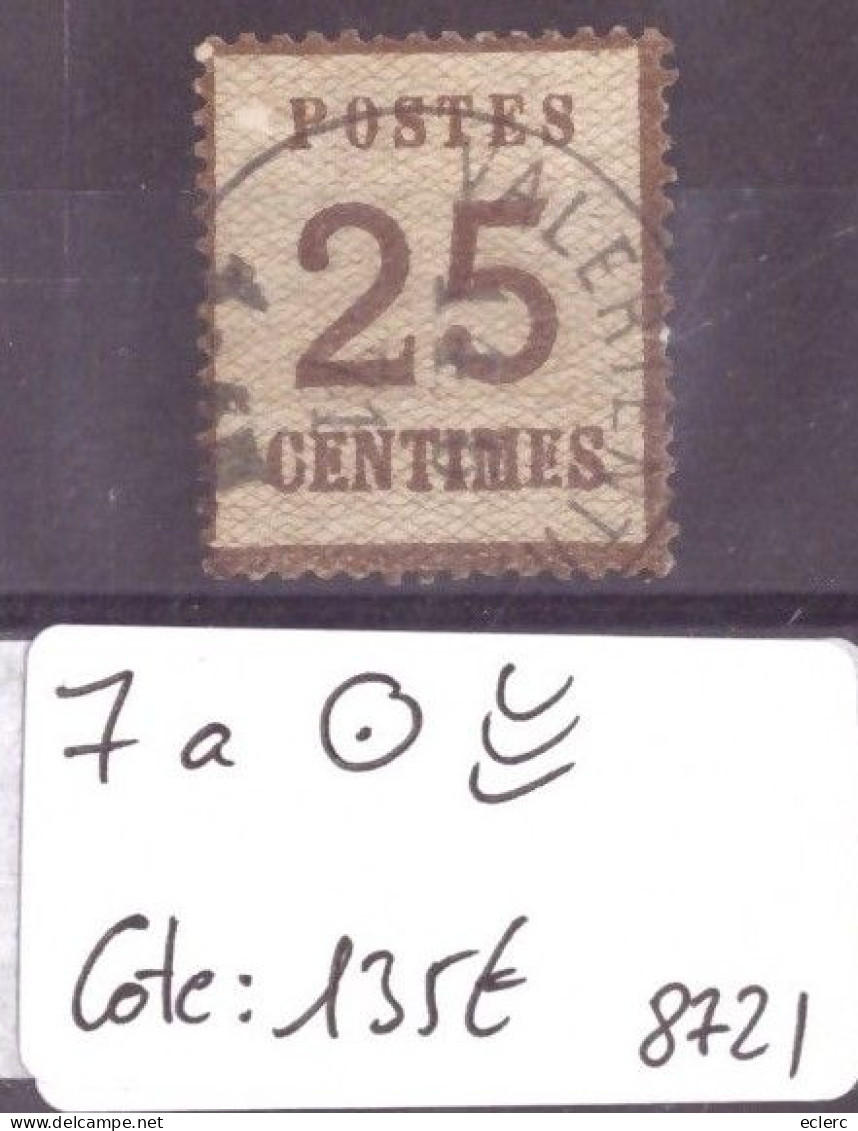 ALSACE LORRAINE No Yvert 7a OBLITERE -   COTE: 135 €  - ( WARNING: NO PAYPAL ) - Used Stamps