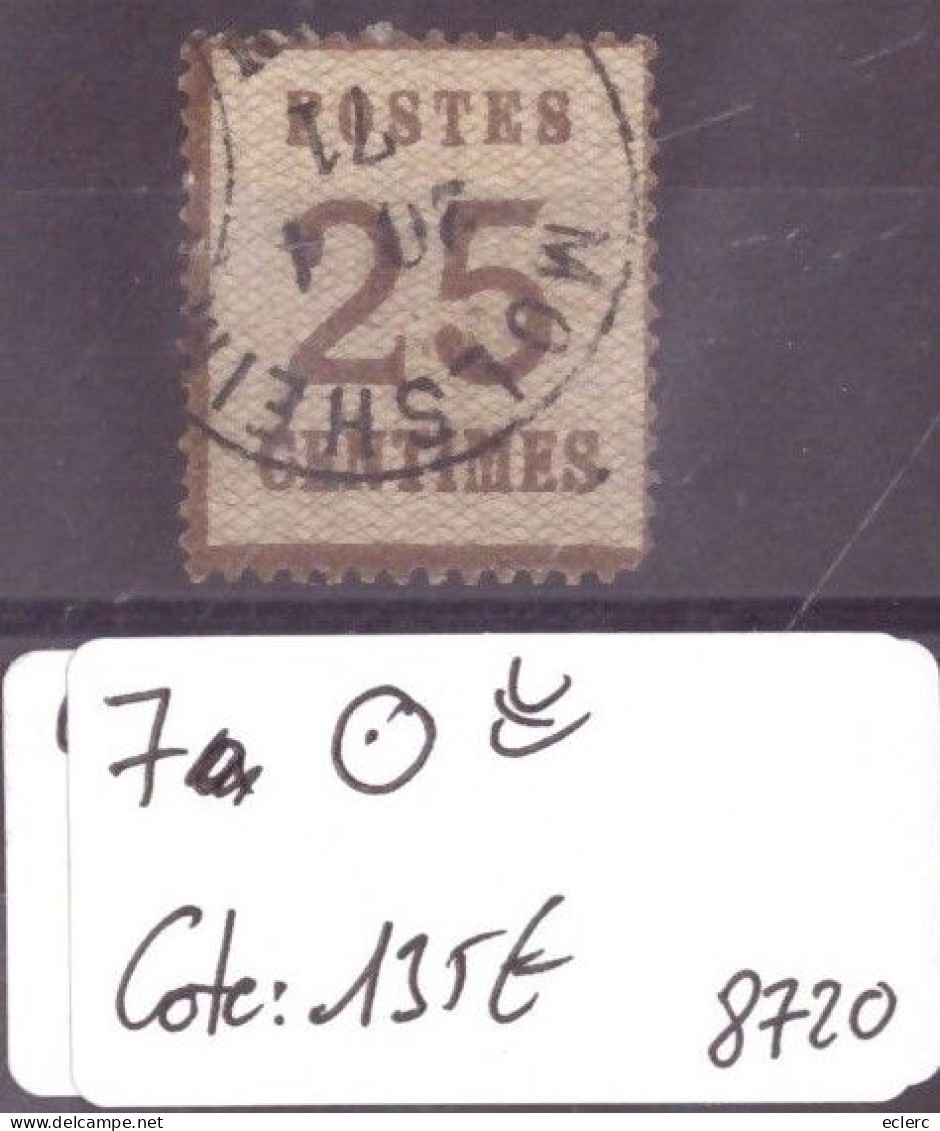 ALSACE LORRAINE No Yvert 7a OBLITERE -   COTE: 135 €  - ( WARNING: NO PAYPAL ) - Used Stamps