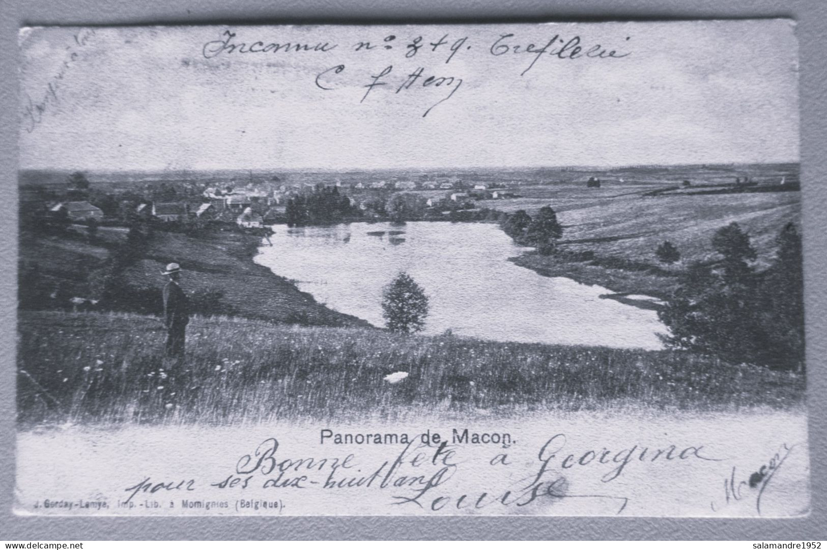 Panorama De MACON 1902 - + Multiple Tampons De Poste - Momignies - Momignies