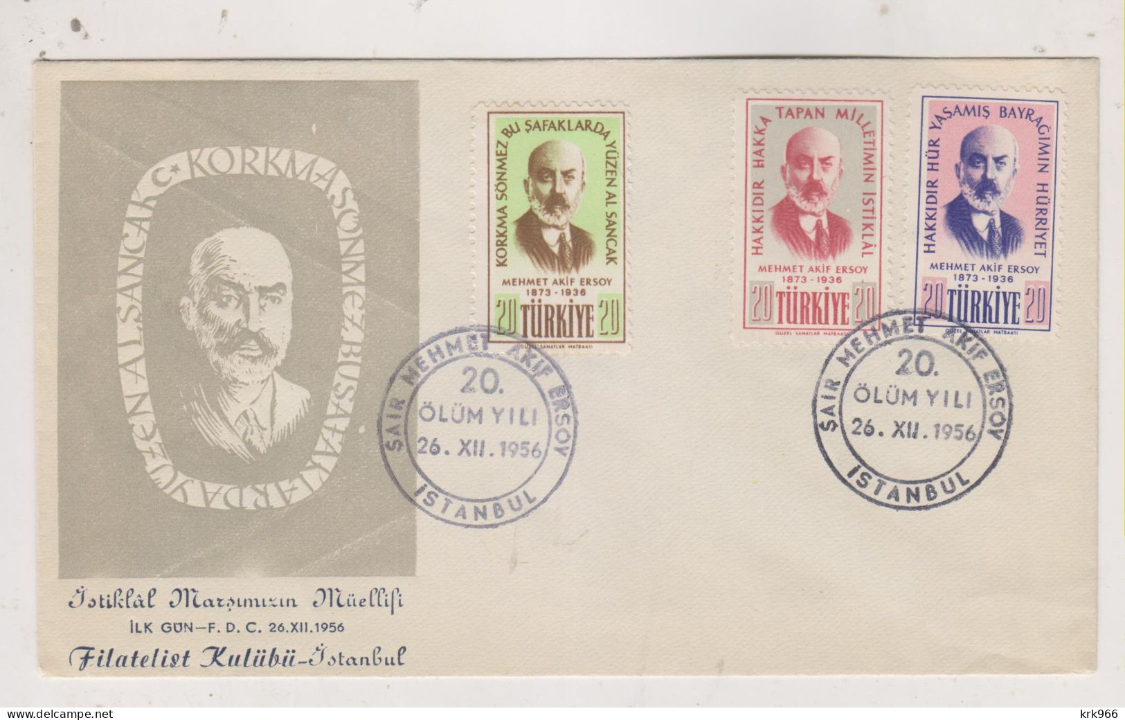 TURKEY  1956 ISTANBUL Nice FDC Cover - Briefe U. Dokumente