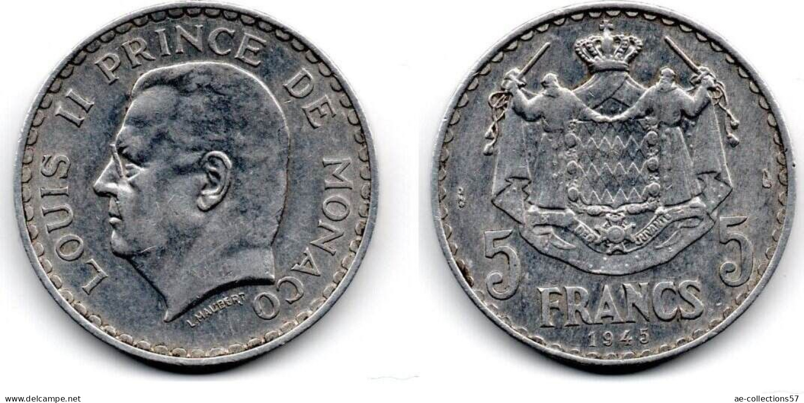 MA 29855  / Monaco 5 Francs 1945 TTB - 1960-2001 Francos Nuevos