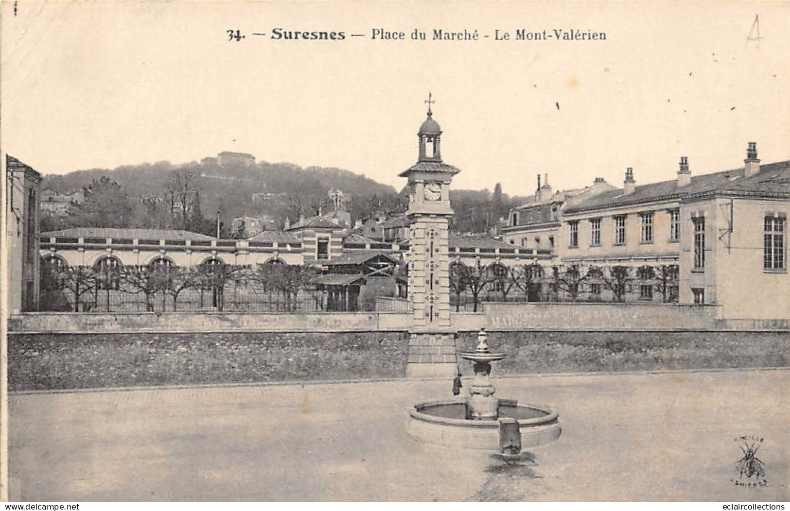 Suresnes         92        Place Du Marché.  Le Mont Valérien  N° 34       (voir Scan) - Suresnes