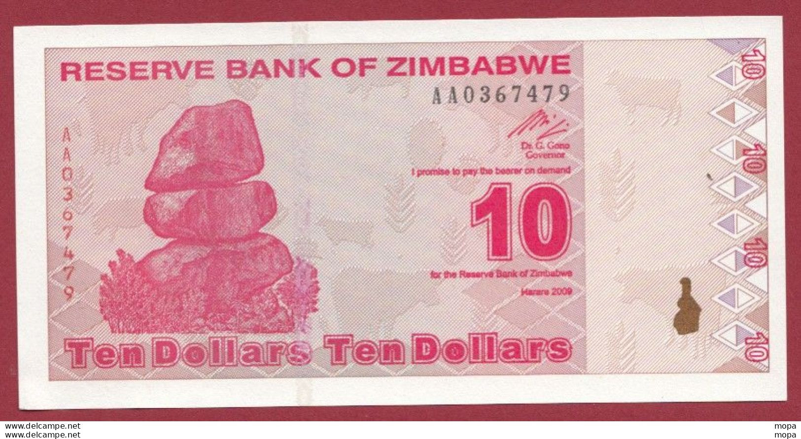 Zimbabwe --10 Dollars  2009---NEUF/UNC --(47) - Zimbabwe