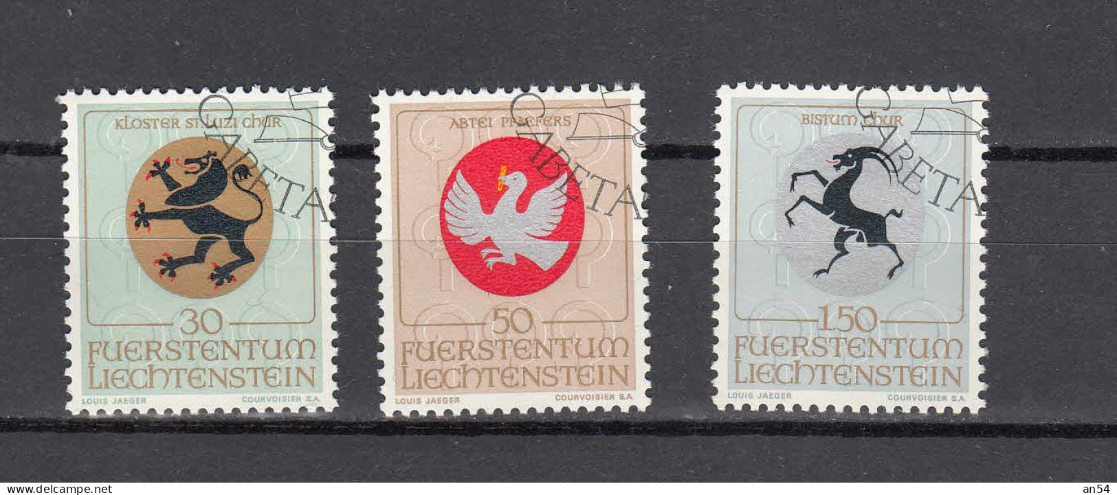 LIECHTENSTEIN 1969     N° 453 à 455   OBLITERES   CATALOGUE  ZUMSTEIN - Usados