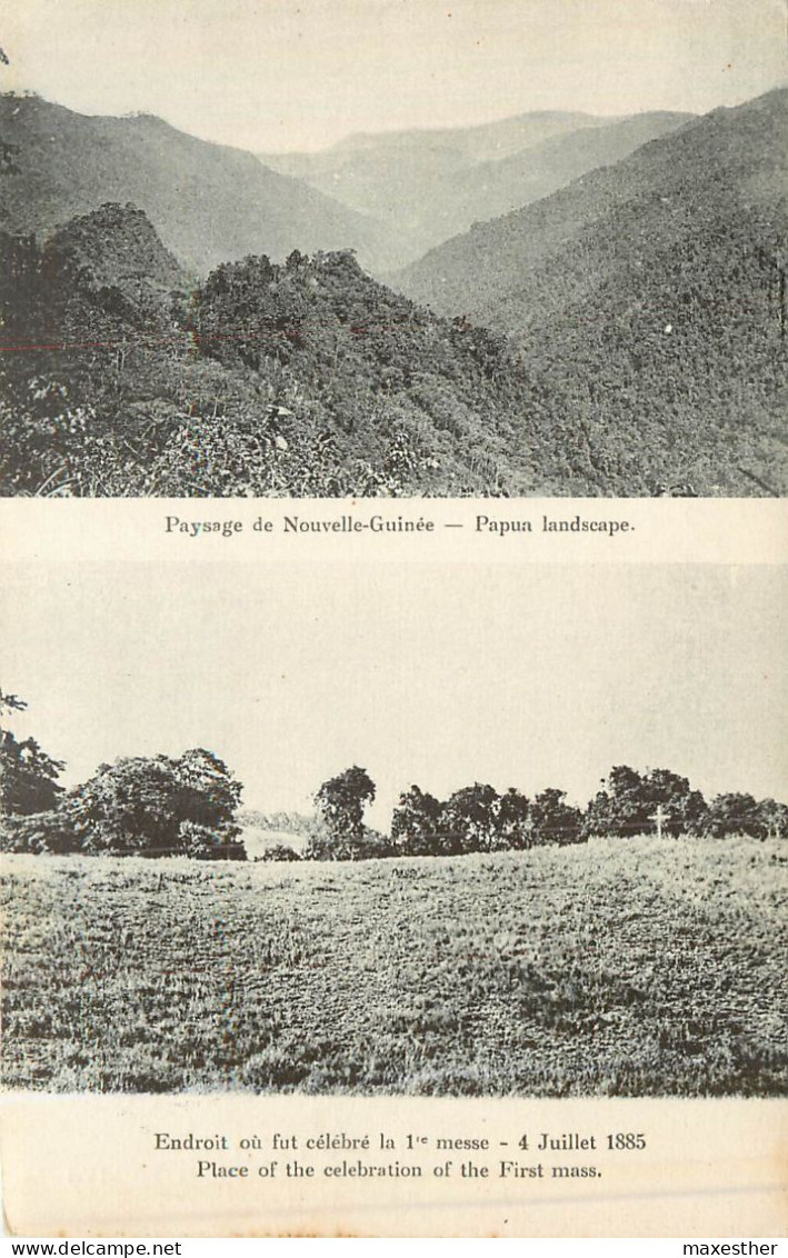 PAPUA  Landscape , Paysage De ... - Endroit Ou Fut Célébré La 1ere Messe Le 4 Juillet 1885 ( 2 Vues ) - Guinée Française