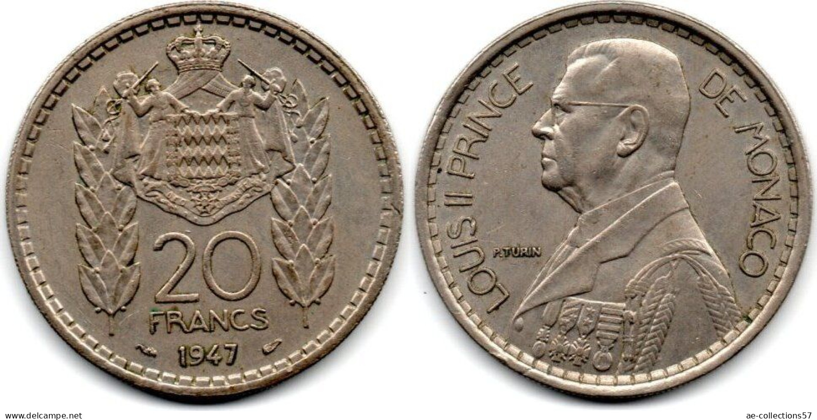 MA 29870  / Monaco 20 Francs 1947 SUP - 1922-1949 Louis II
