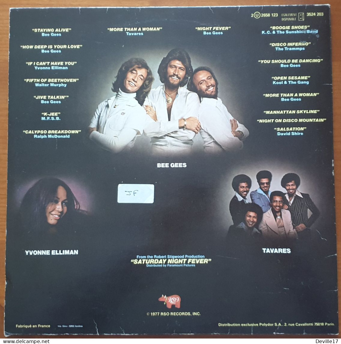 BEE GEES - DOUBLE ALBUM "SATURDAY NIGHT FEVER" - RSO RECORDS, INC - POLYDOR - 1977 - 2658 123 - Disco & Pop