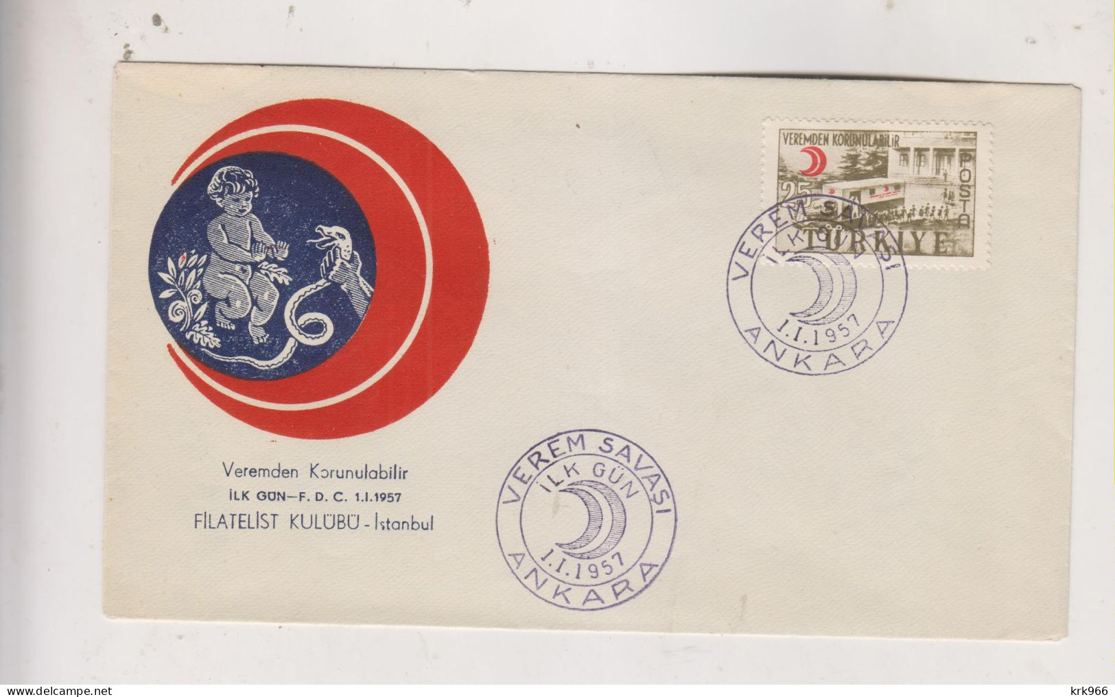 TURKEY  1957 ANKARA Nice FDC Cover - Briefe U. Dokumente
