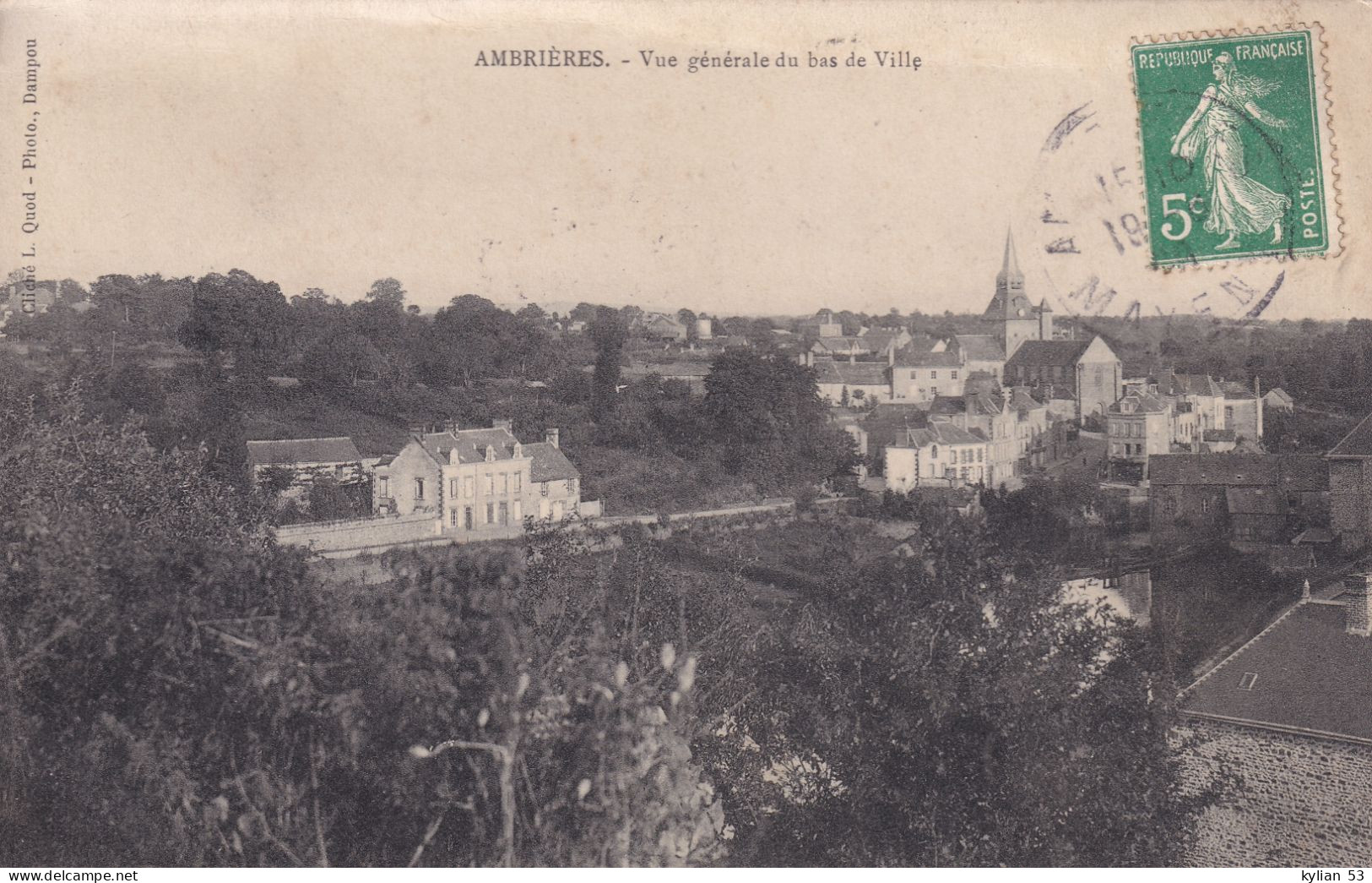 Ambrières Les Vallées - Vue Générale Du Bas De Ville - Mayenne - 53 - CPA - Ambrieres Les Vallees