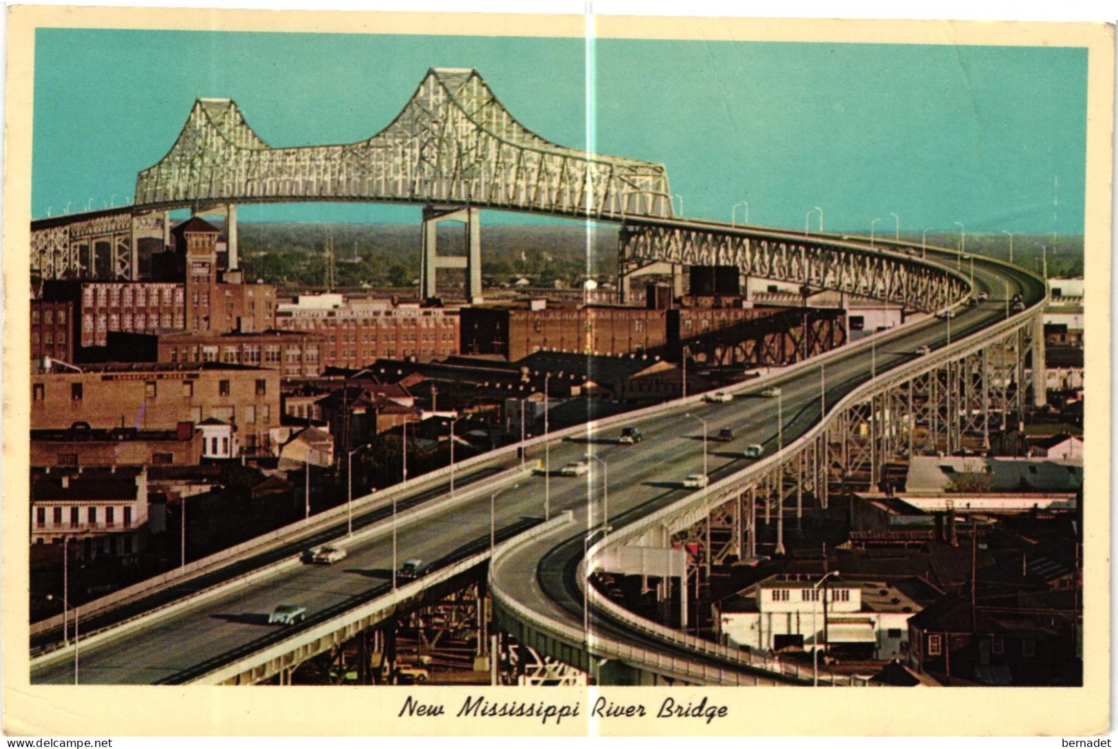 ETATS UNIS .  NEW MISSISSIPPI  RIVER BRIDGE . NEW ORLEANS  . LOUISIANA    1967 - Andere & Zonder Classificatie