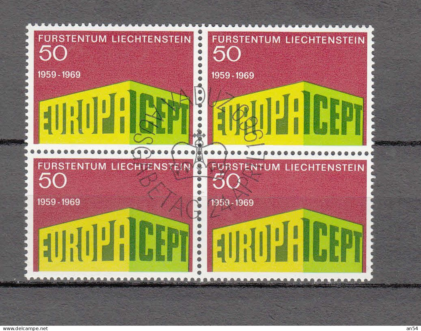 LIECHTENSTEIN 1969  BLOC DE 4   N° 442   OBLITERES   CATALOGUE  ZUMSTEIN - Gebruikt