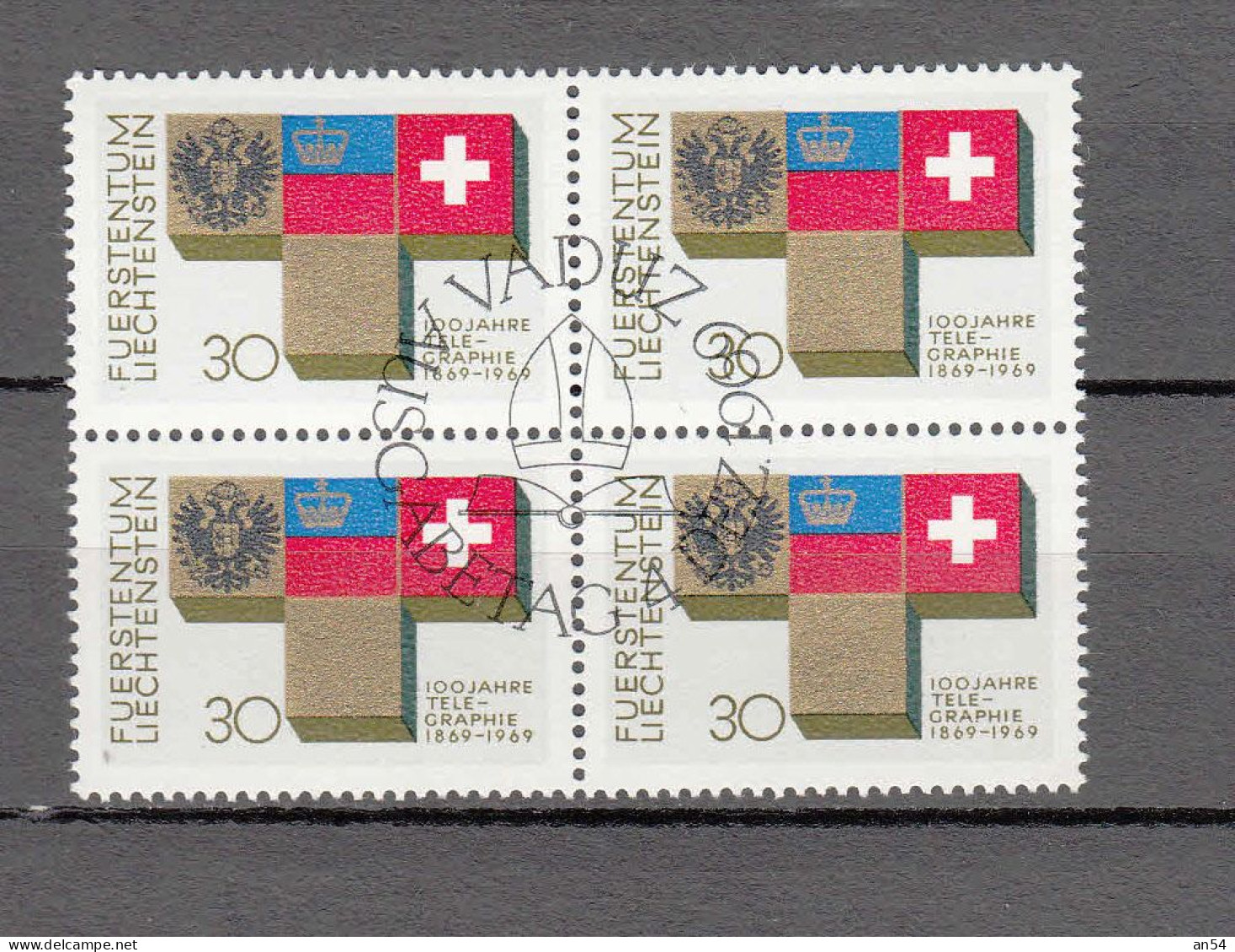 LIECHTENSTEIN 1969  BLOC DE 4   N° 449   OBLITERES   CATALOGUE  ZUMSTEIN - Gebruikt