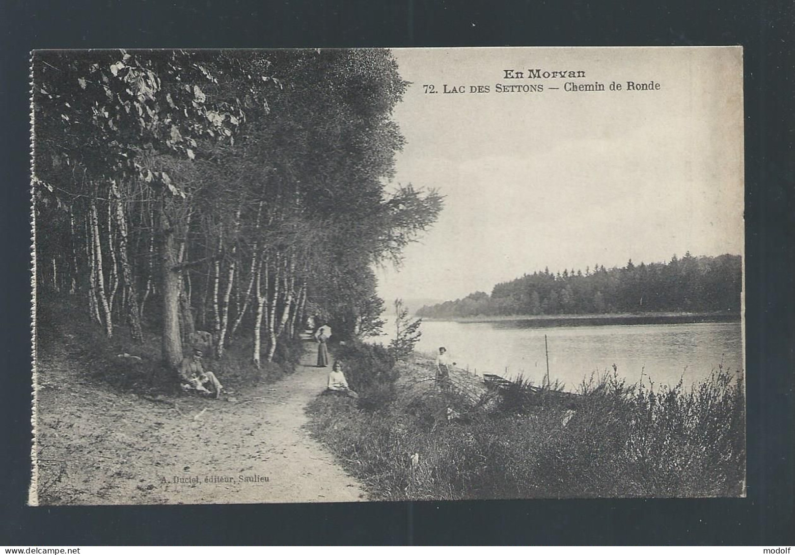 CPA - 58 - En Morvan - Lac Des Settons - Chemin De Ronde - Animée - Non Circulée - Montsauche Les Settons