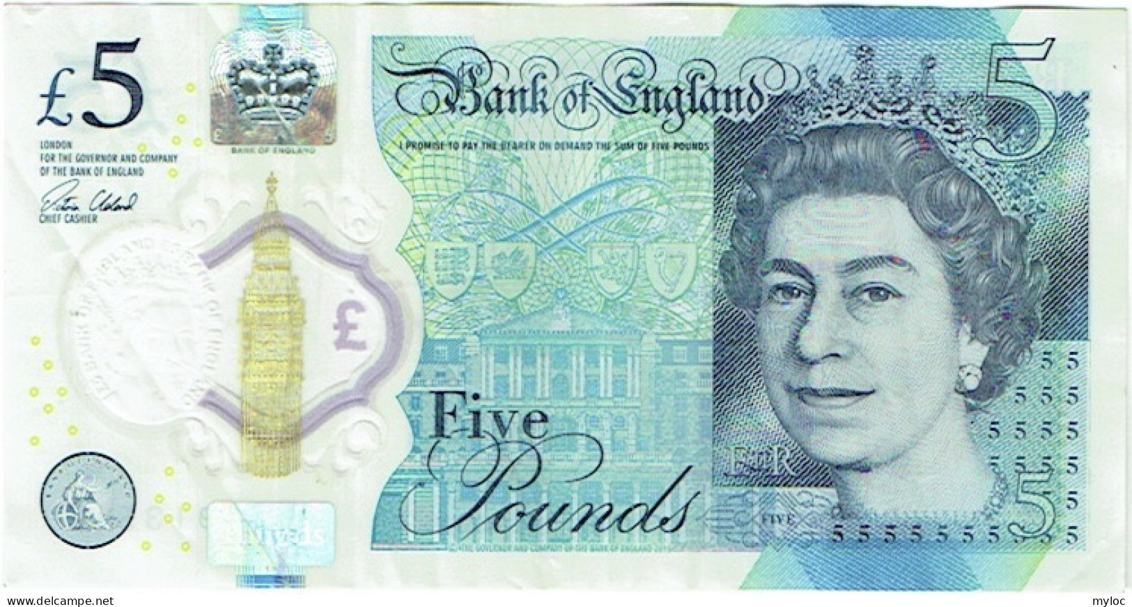 Billet. Bank Of England. 5 Pounds. 2015. - 5 Pond