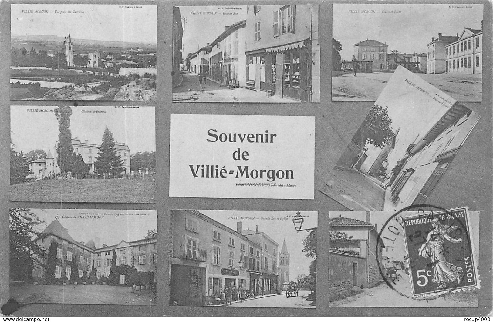 69 VILLIE MORGON  Souvenir Multivues   2 Scans - Villie Morgon