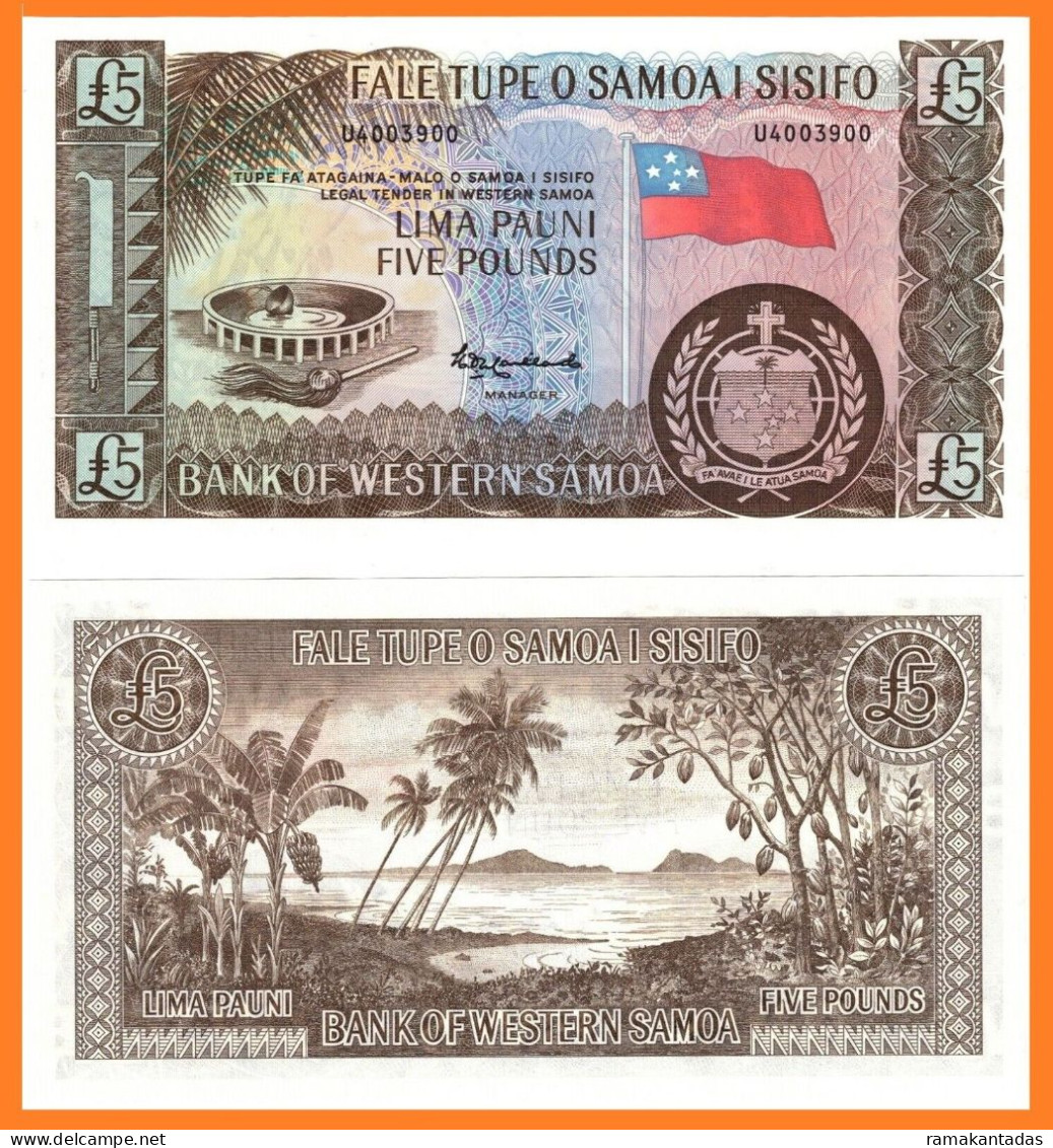 WESTERN SAMOA ( 1967 ) 2020 *  5 POUNDS * Prefix U * UNC - Other - Oceania